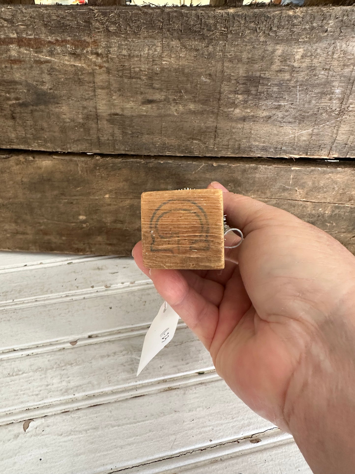 Vintage Block bottle brush tree