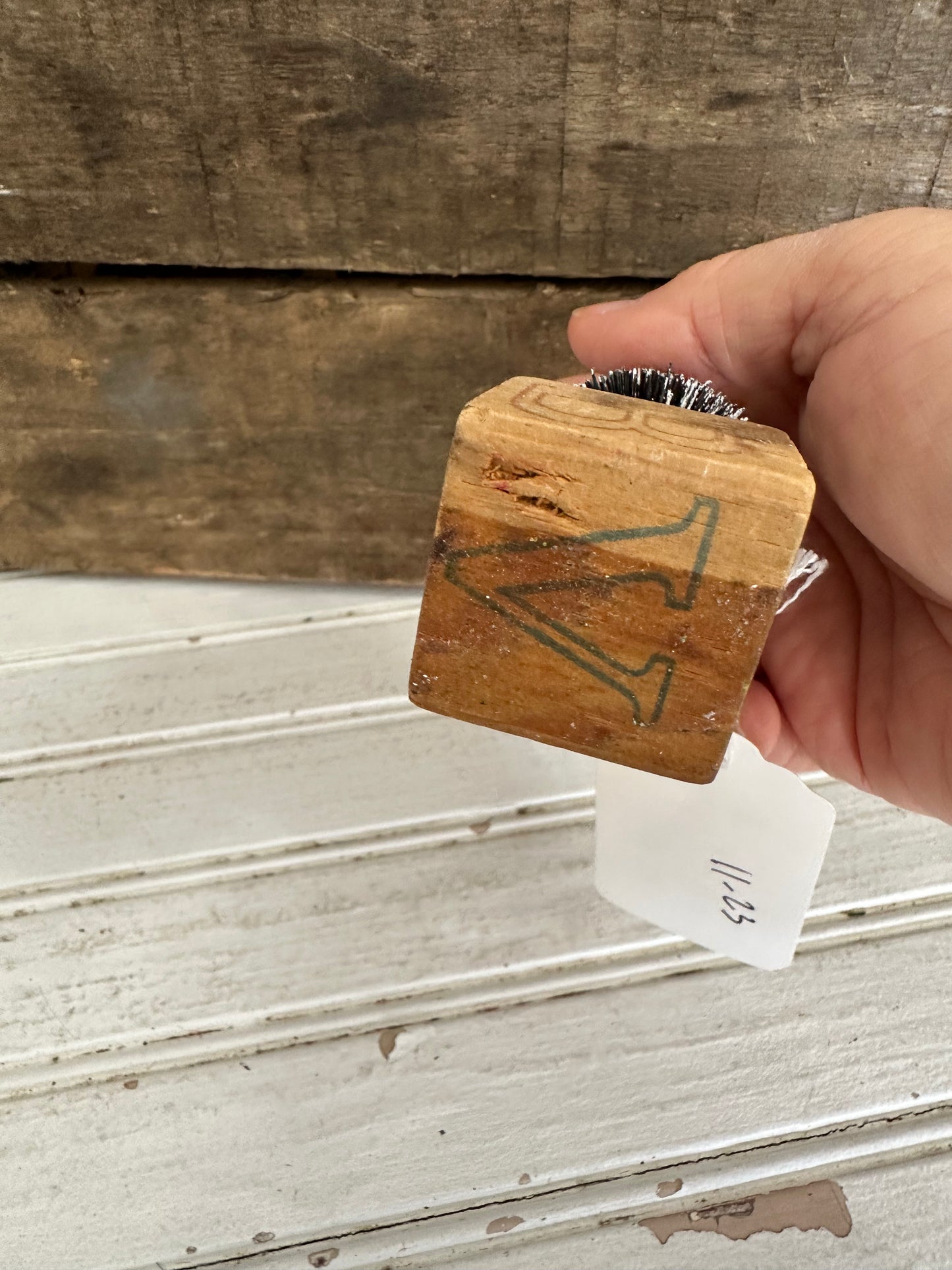 Vintage block bottle brush tree