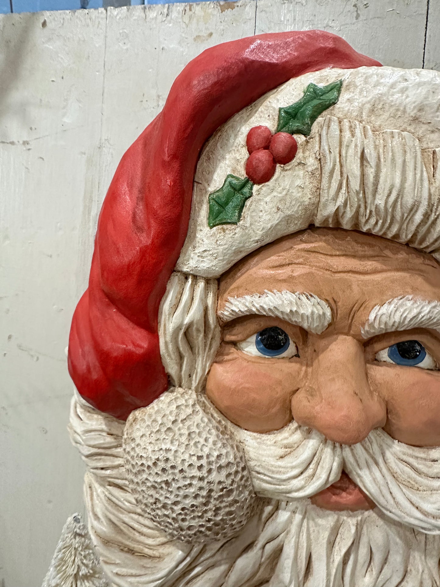 Wooden Santa Head- local pickup only