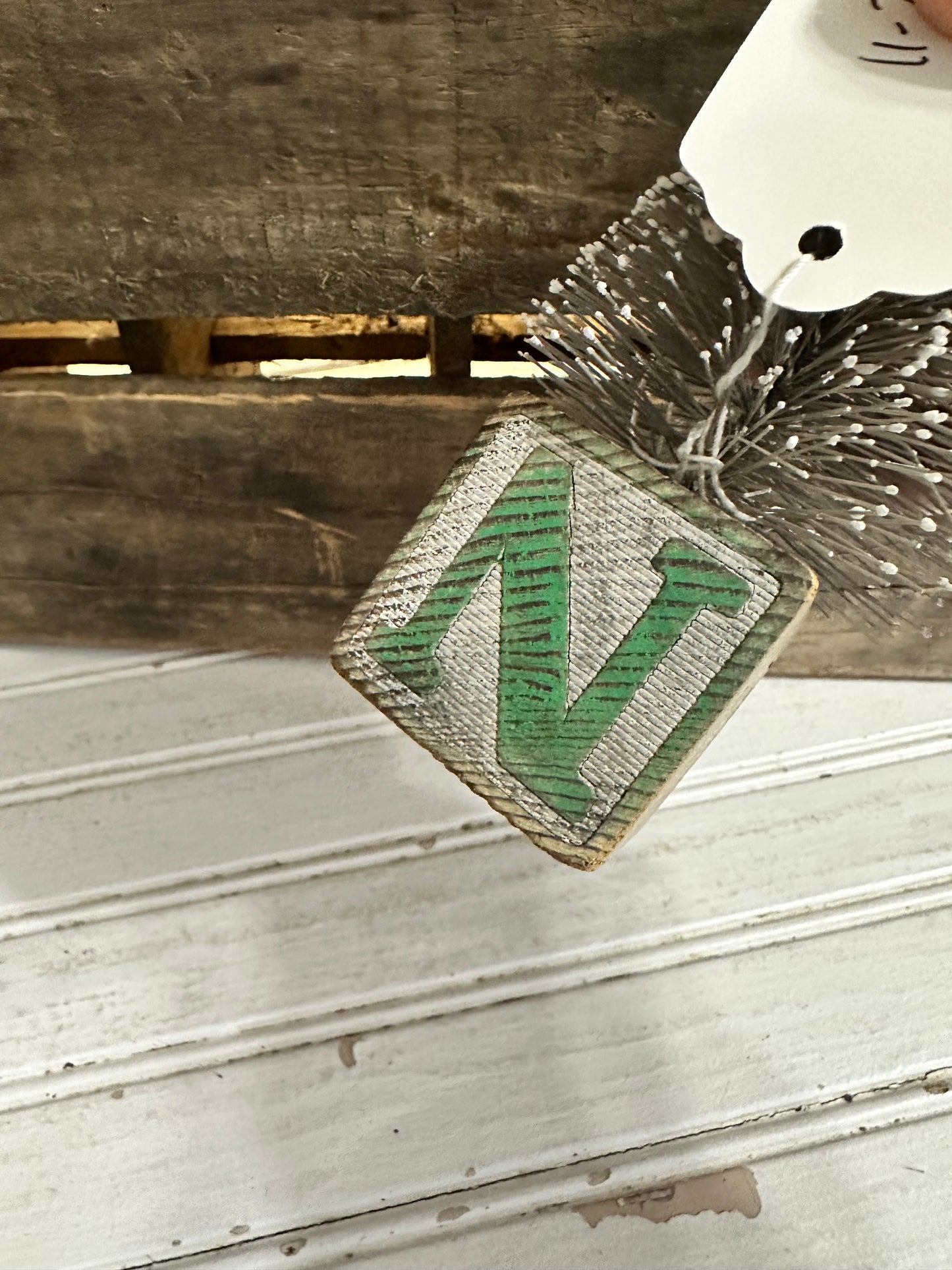 Vintage Block bottle brush tree