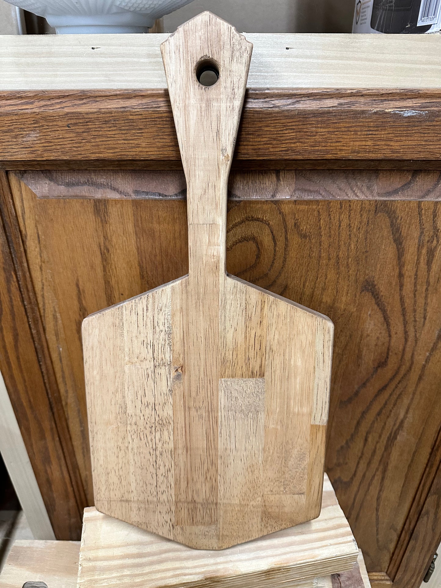 Handmade board with vintage door plate