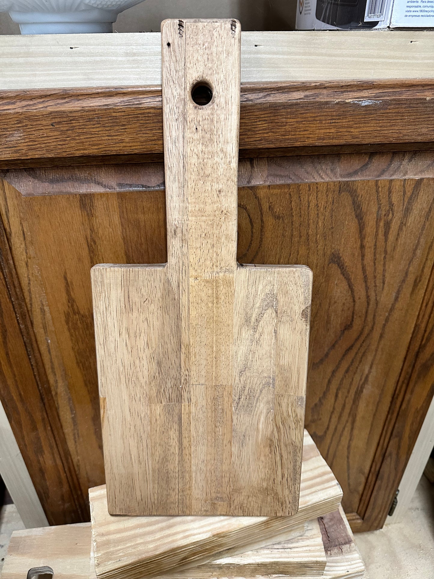Handmade board with vintage door plate