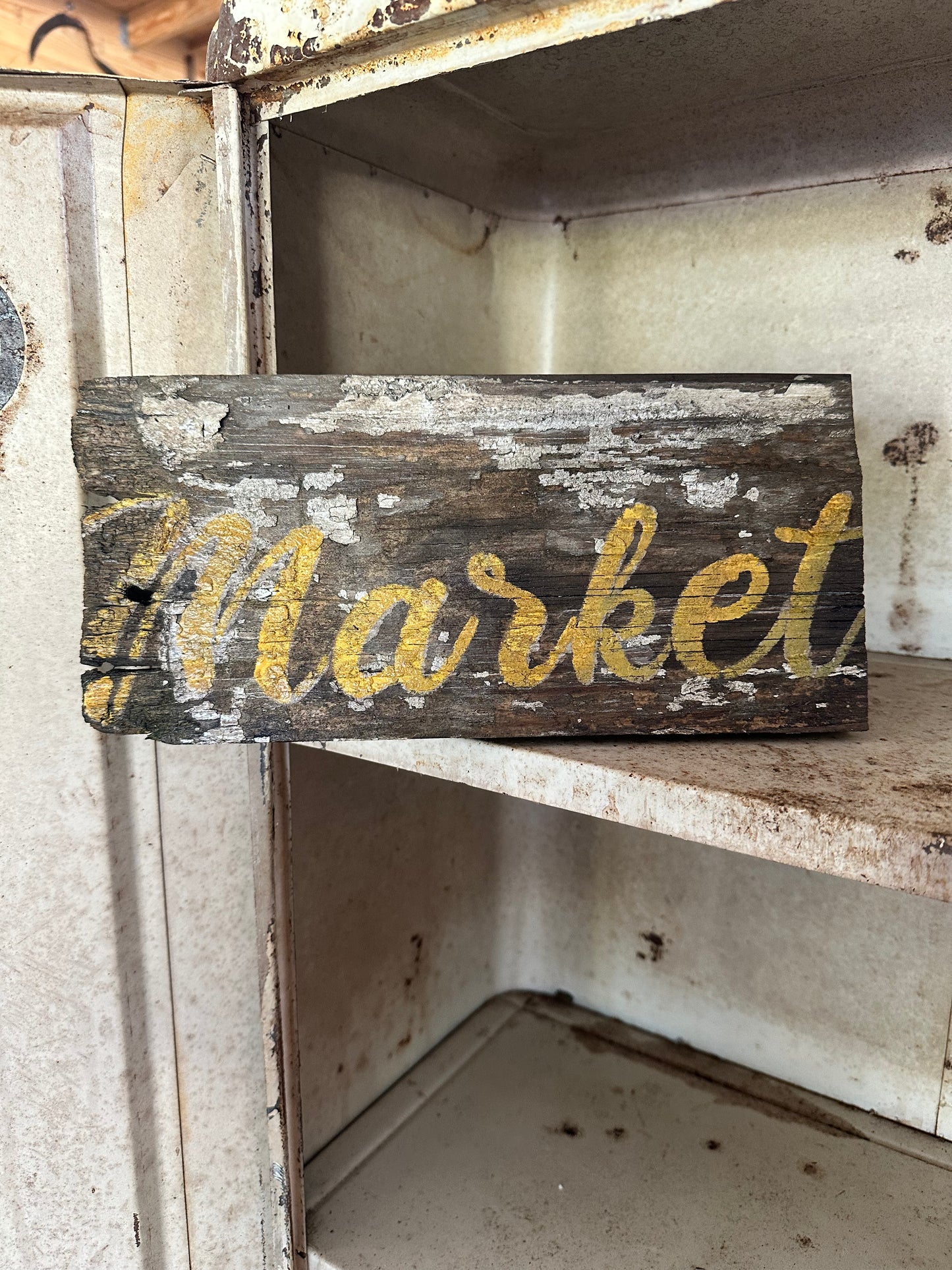 Handmade wood sign-Market