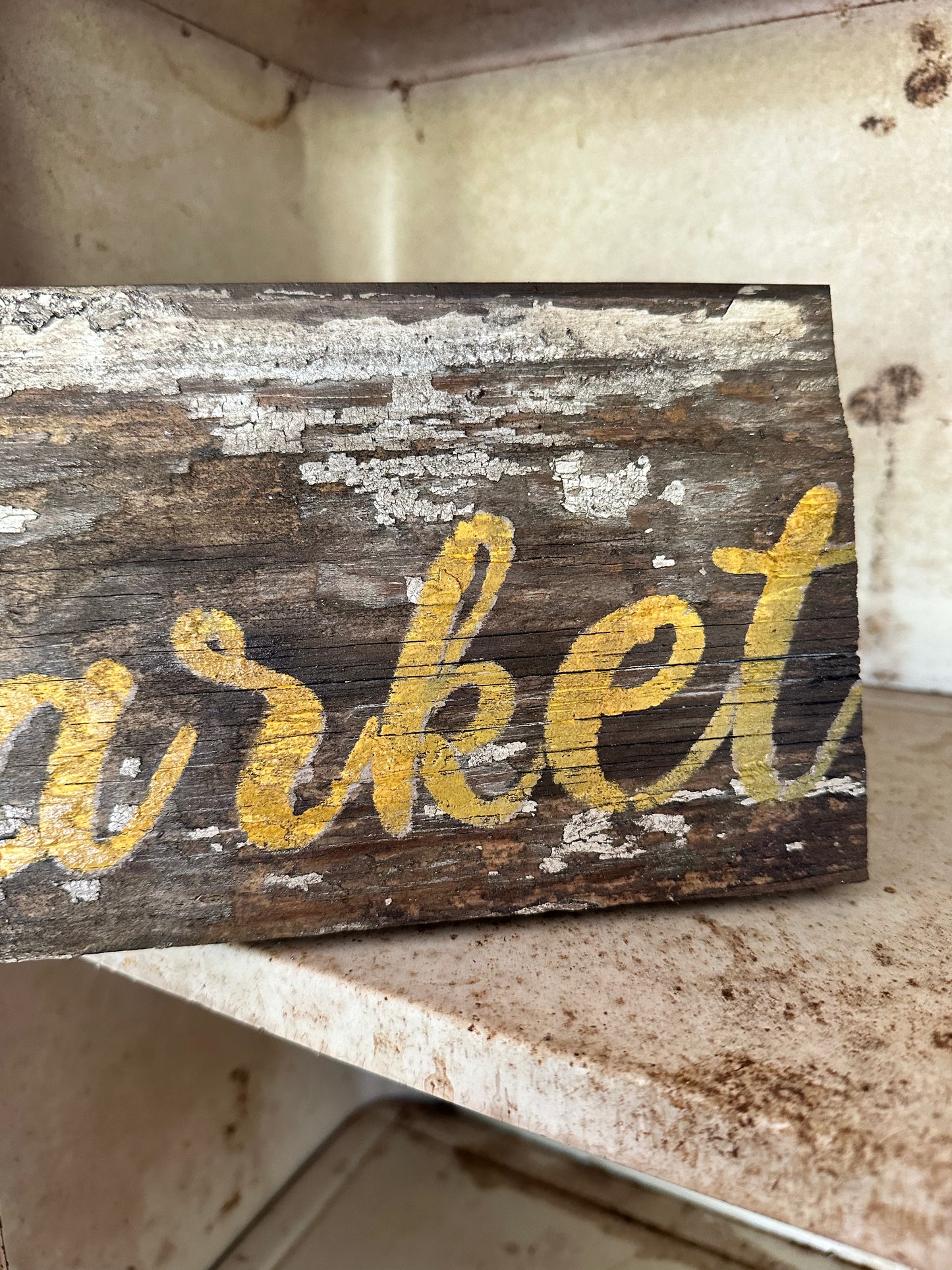 Handmade wood sign-Market
