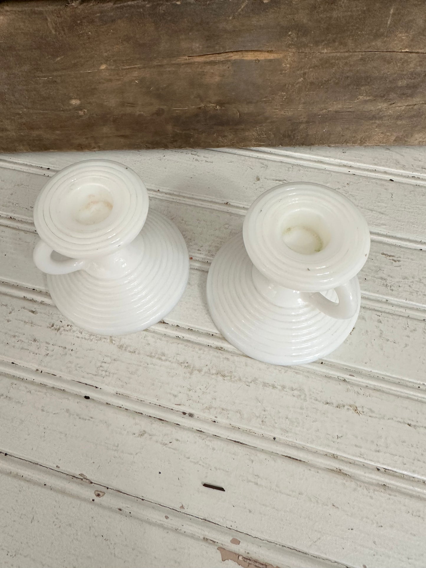 Milk Glass candlesticks