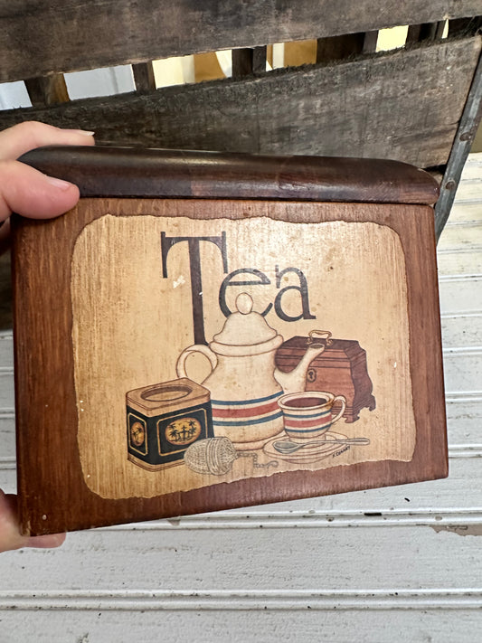 Wood canister- Tea