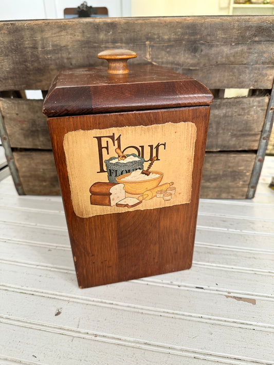 Wood canister- Flour