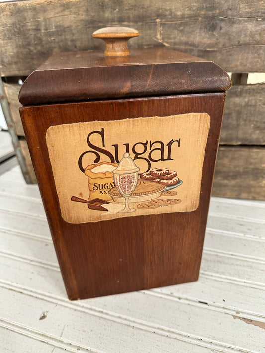 Wood canister- Sugar