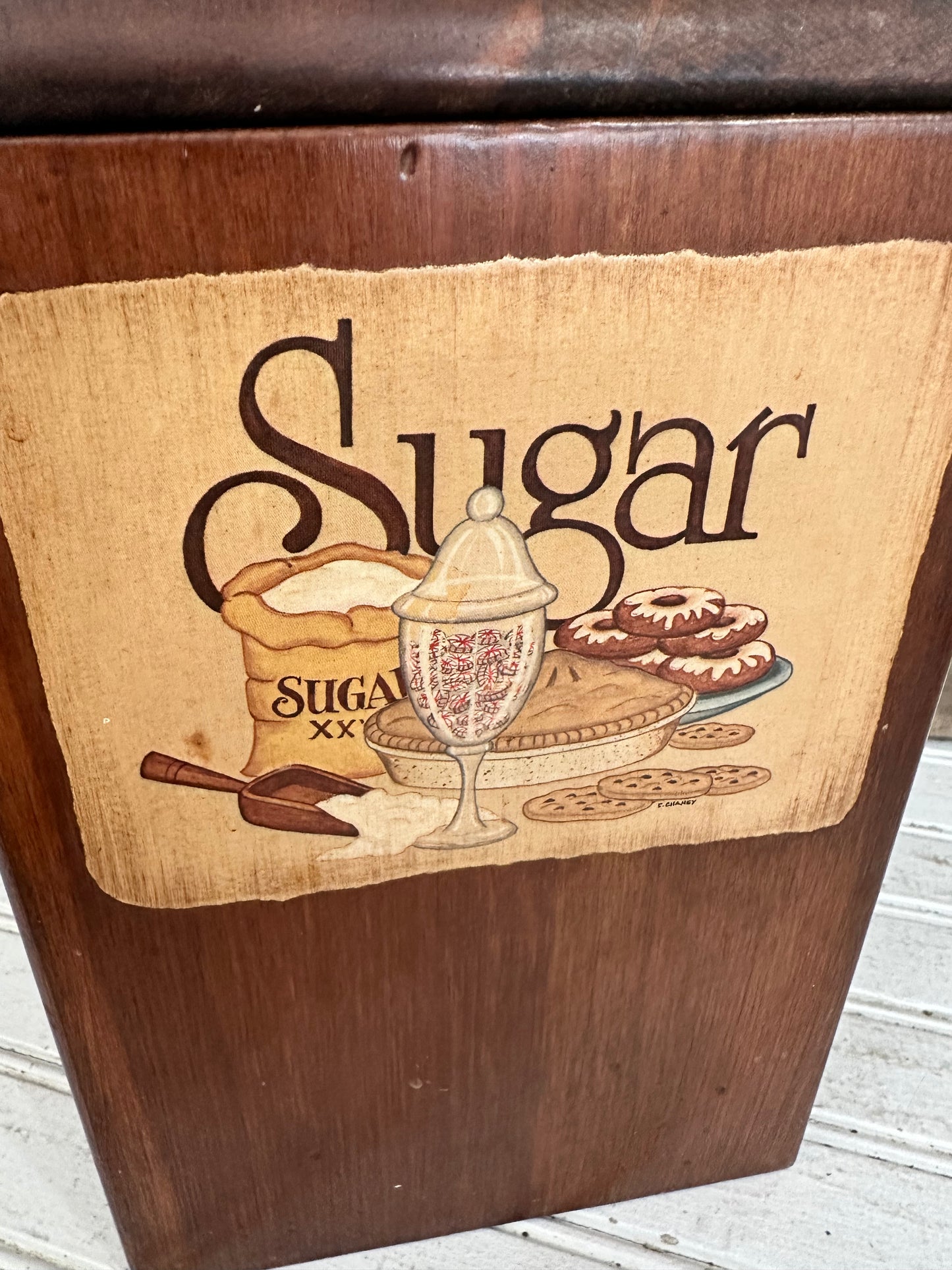 Wood canister- Sugar