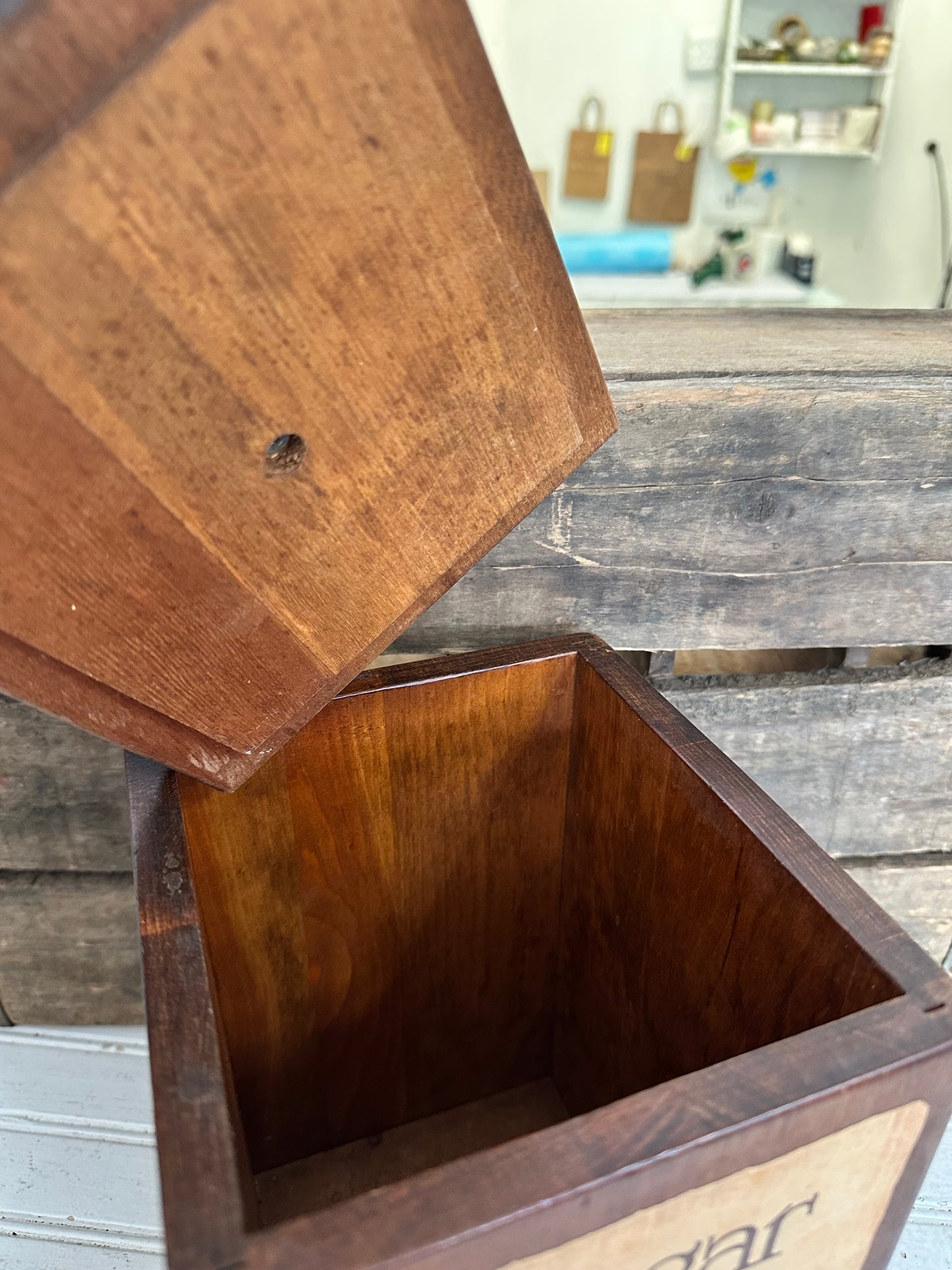 Wood canister- Sugar