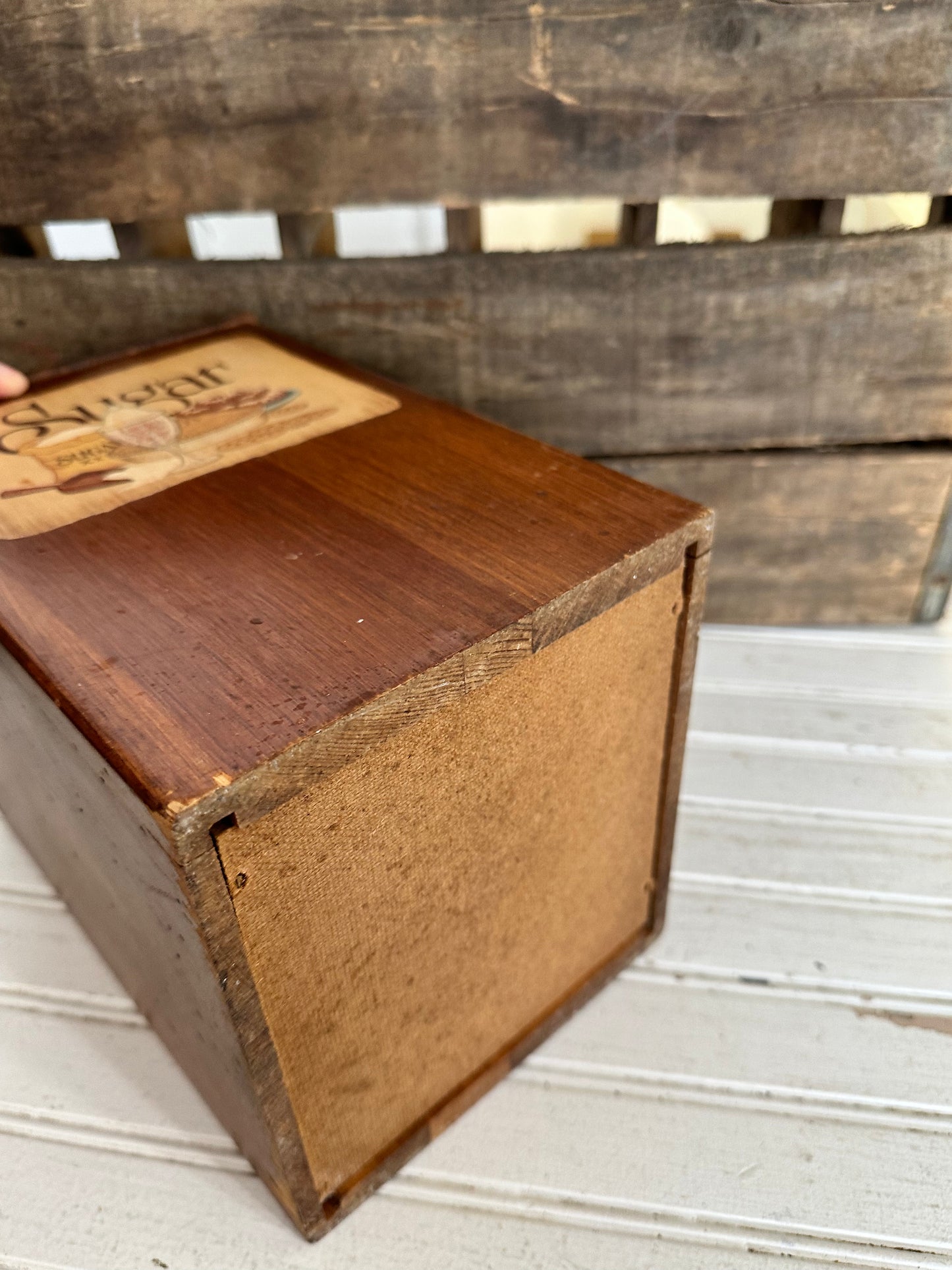 Wood canister- Sugar