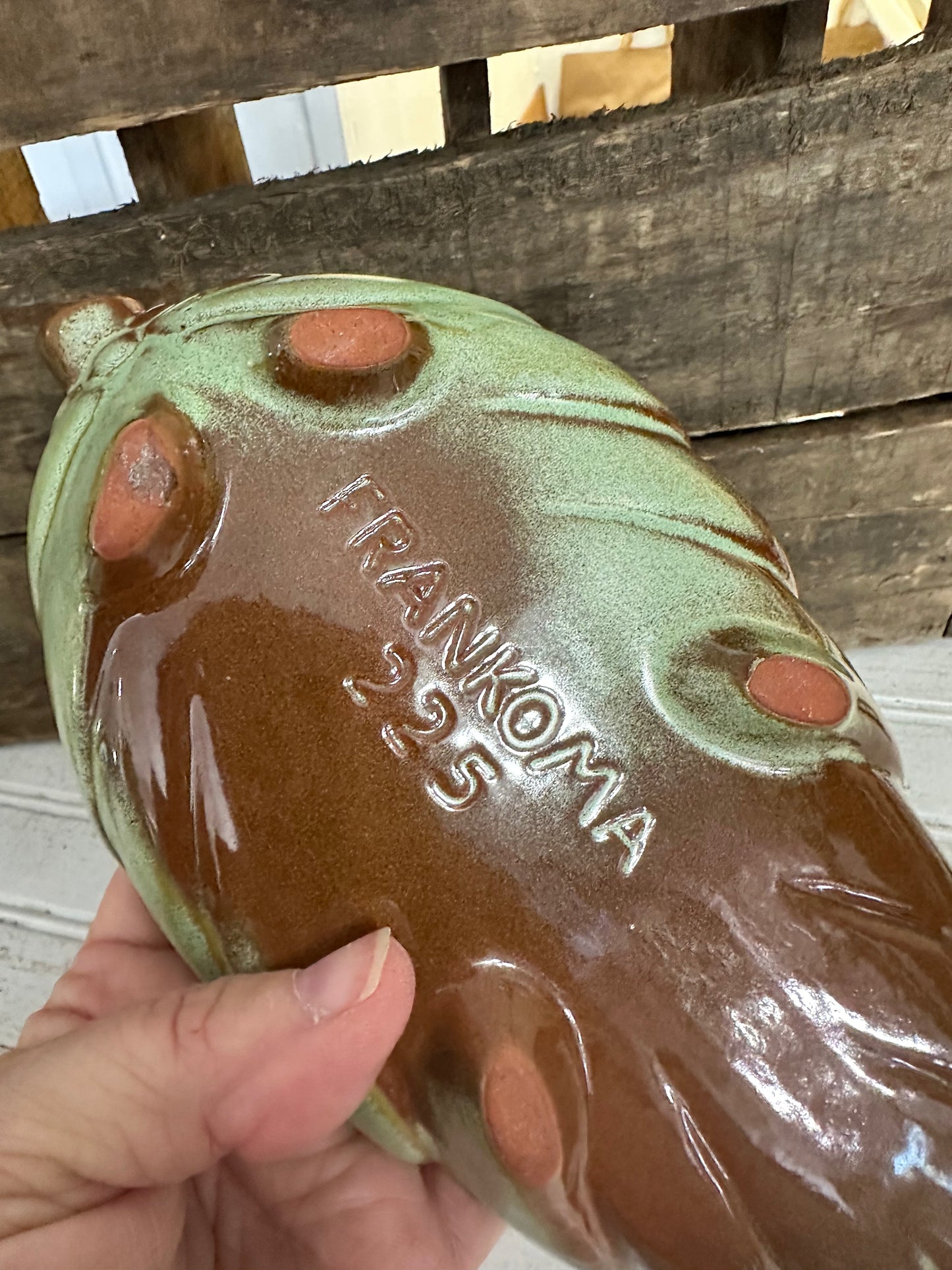 Frankoma leaf trinket dish