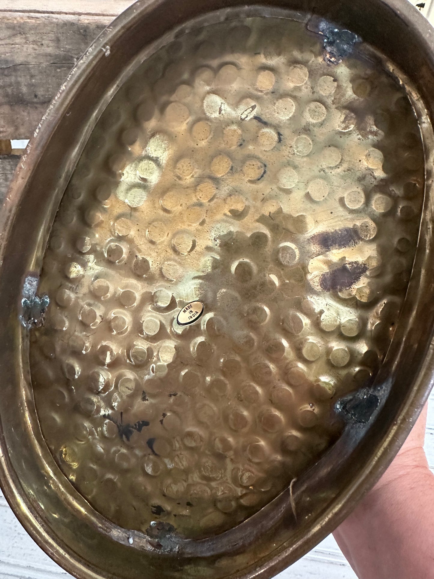 Brass planter-oval-handles