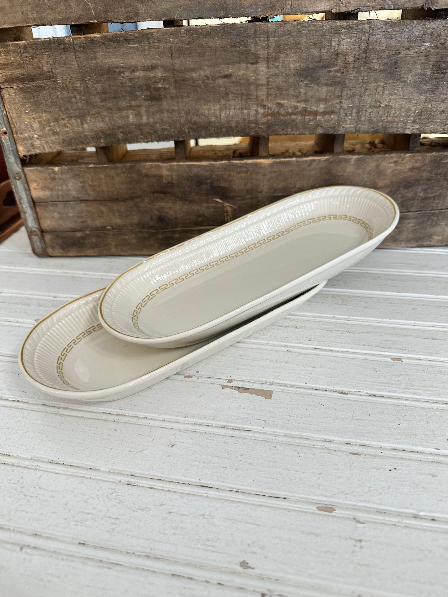 Shenango China restaurant ware oval serving dish set of 2
