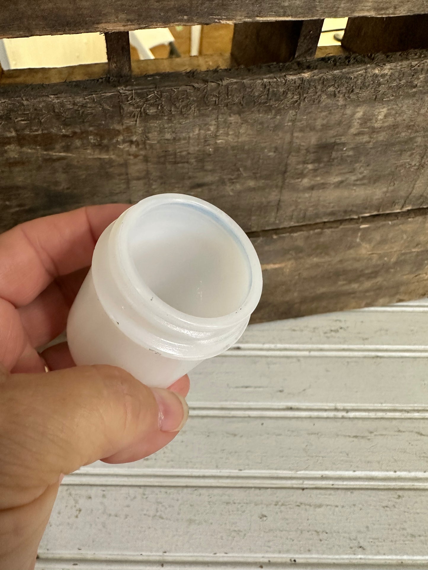 Hazel Atlas milk glass jar