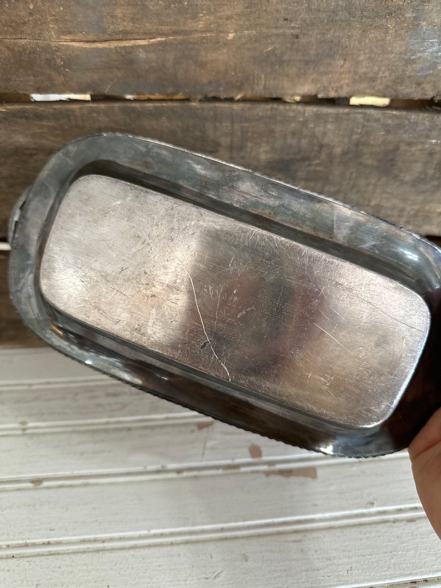 M B Co. 1480 silver plate serving dish