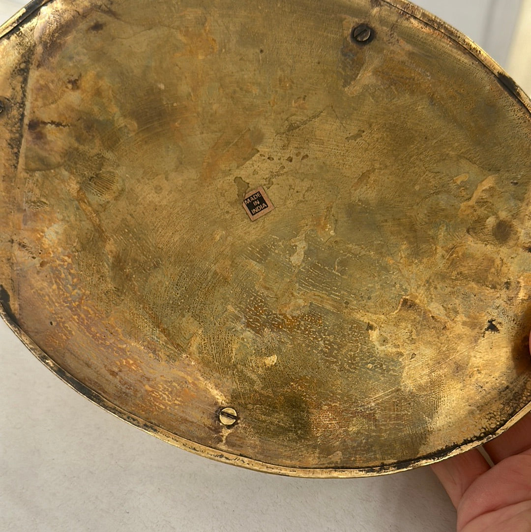 Brass oval tray