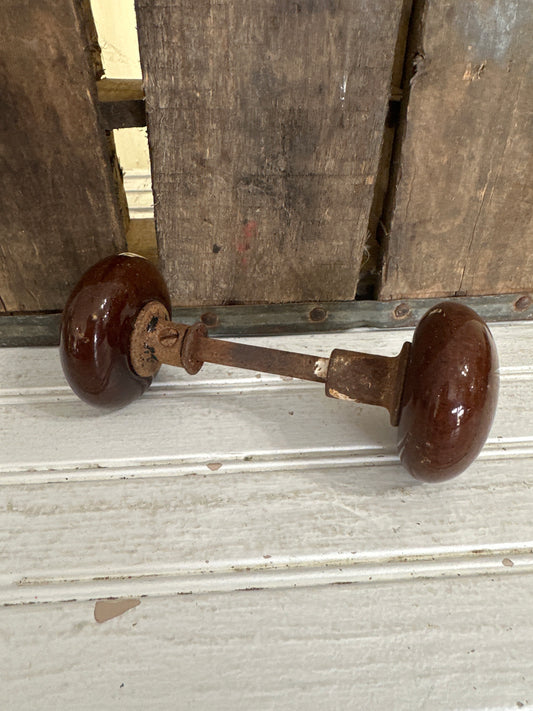 Brown Porcelain Door knobs