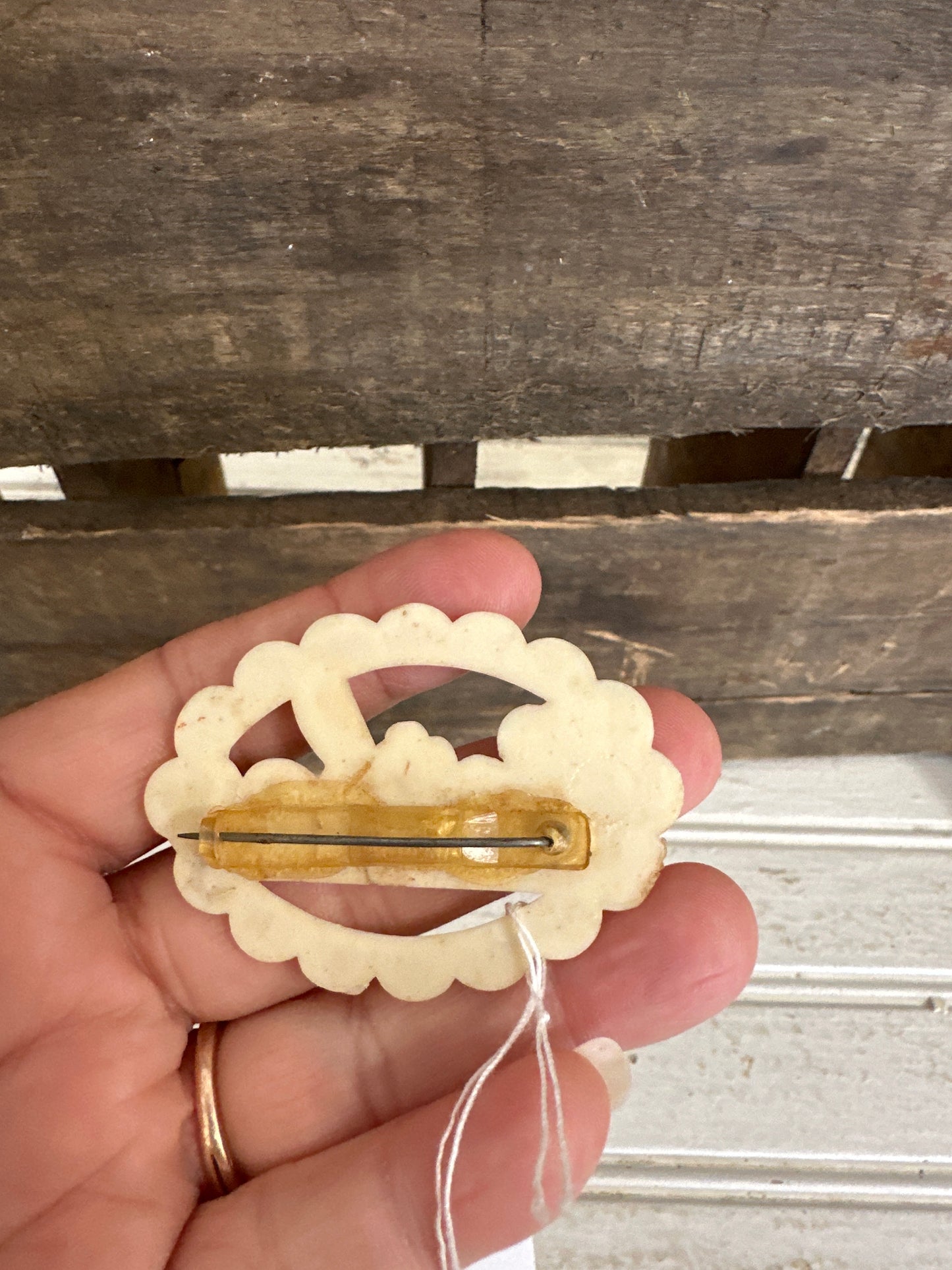 Vtg. Mother plastic pin