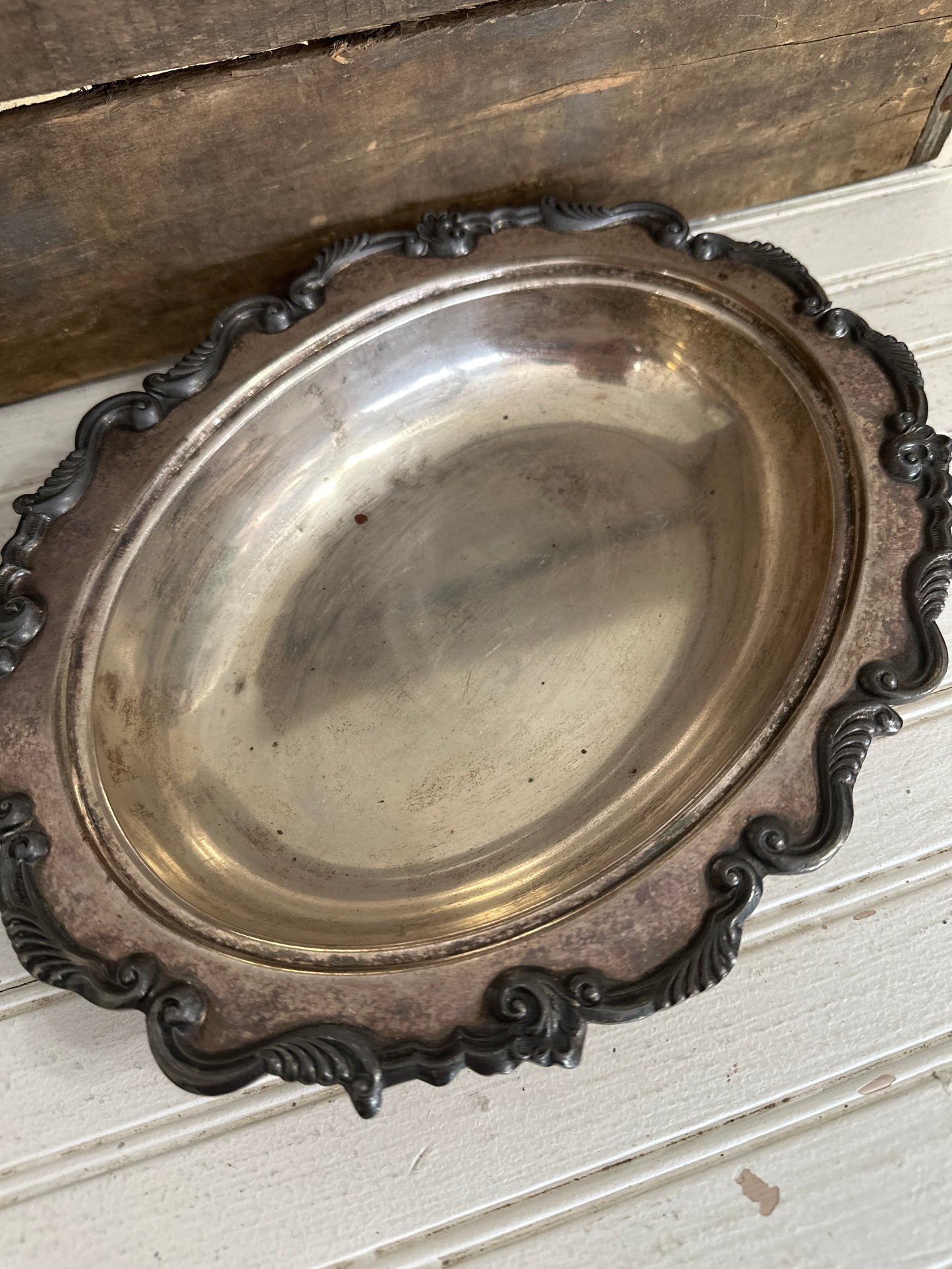 Silver Plated Oval bowl