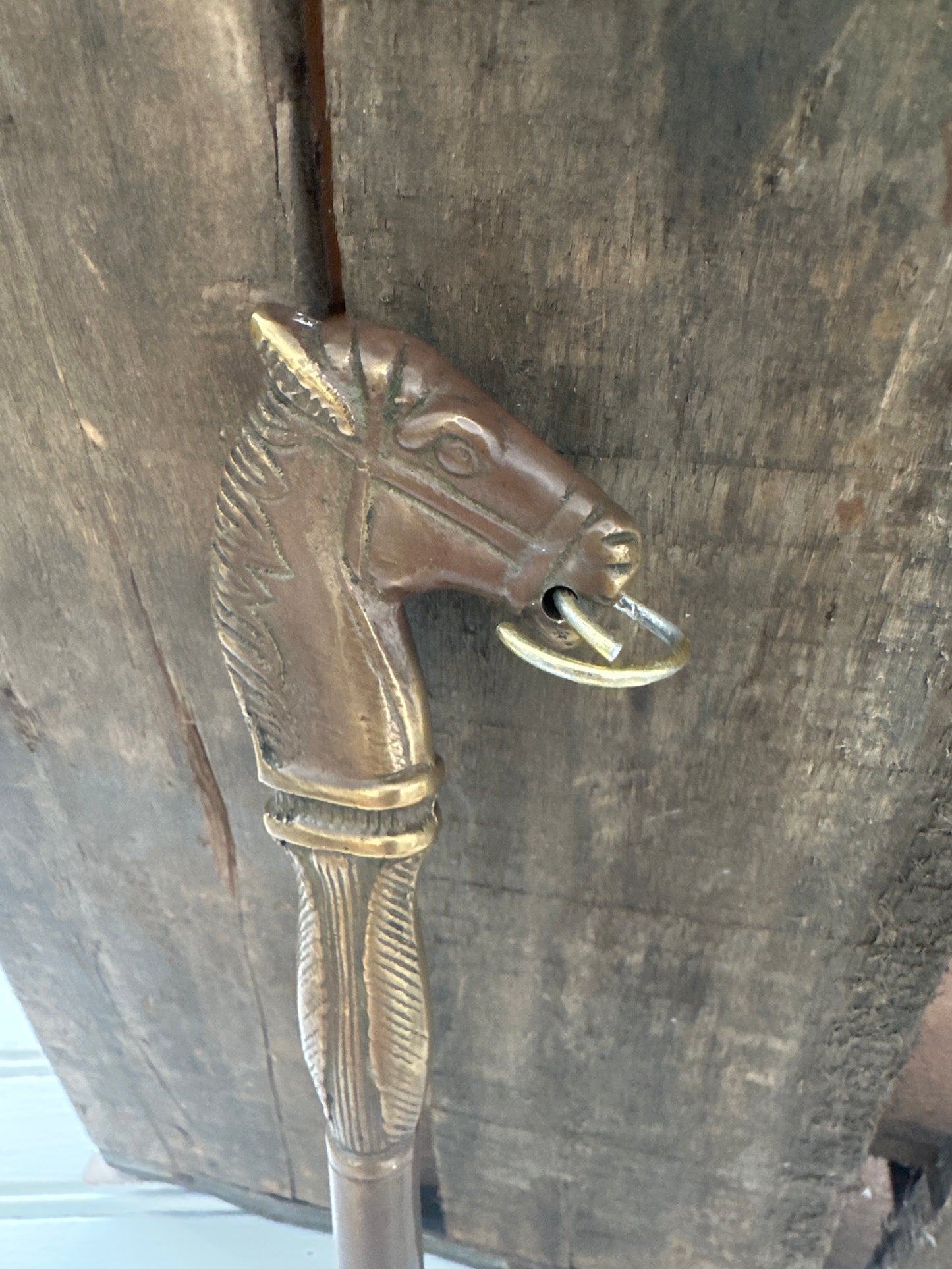 Brass shoe horn- horse head