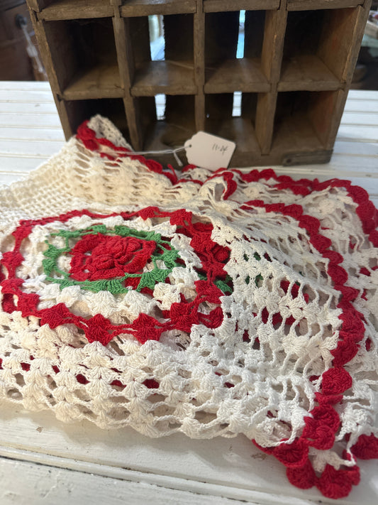 Crocheted table scarf