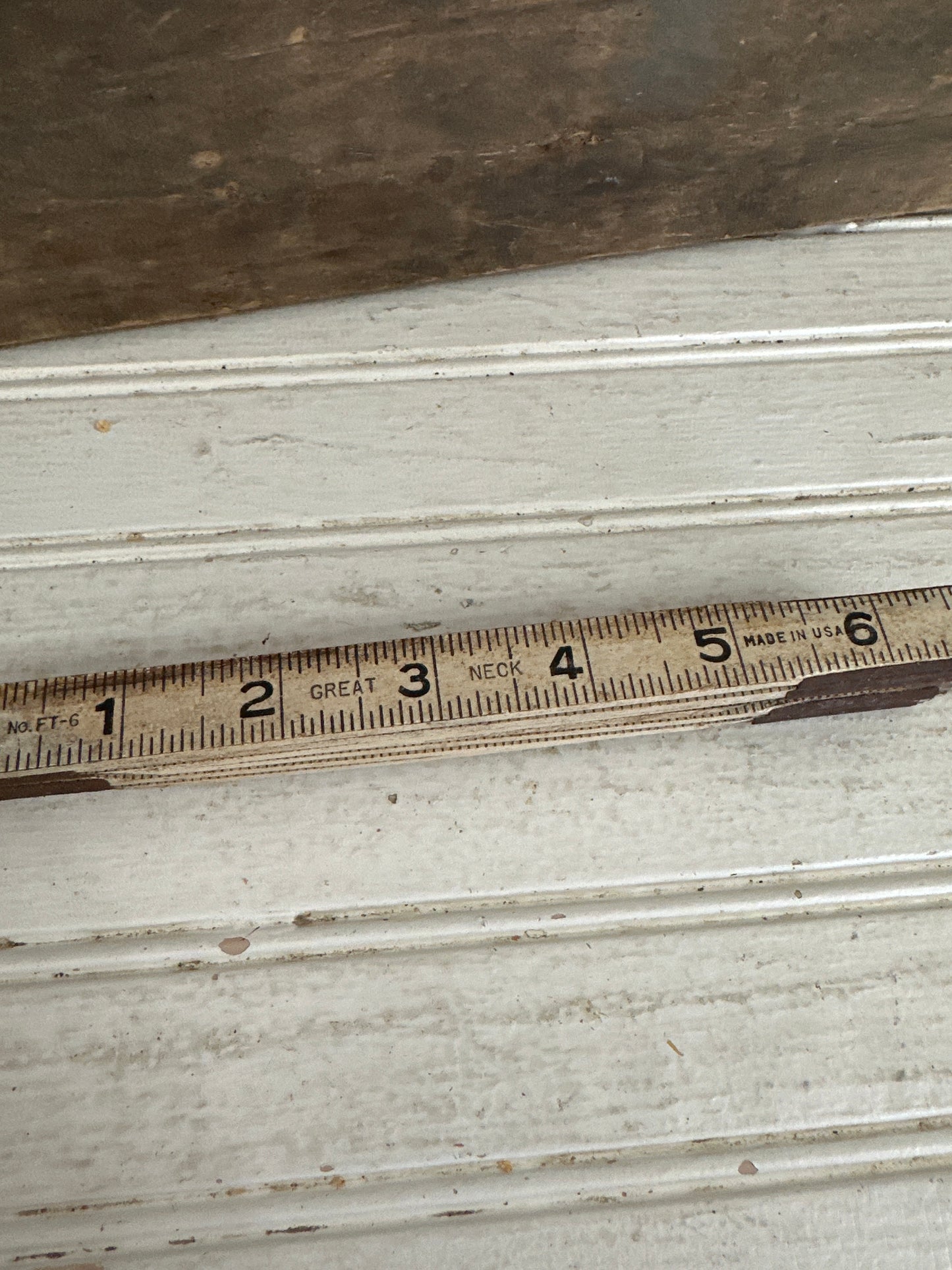 Great Neck folding wooden ruler- half one