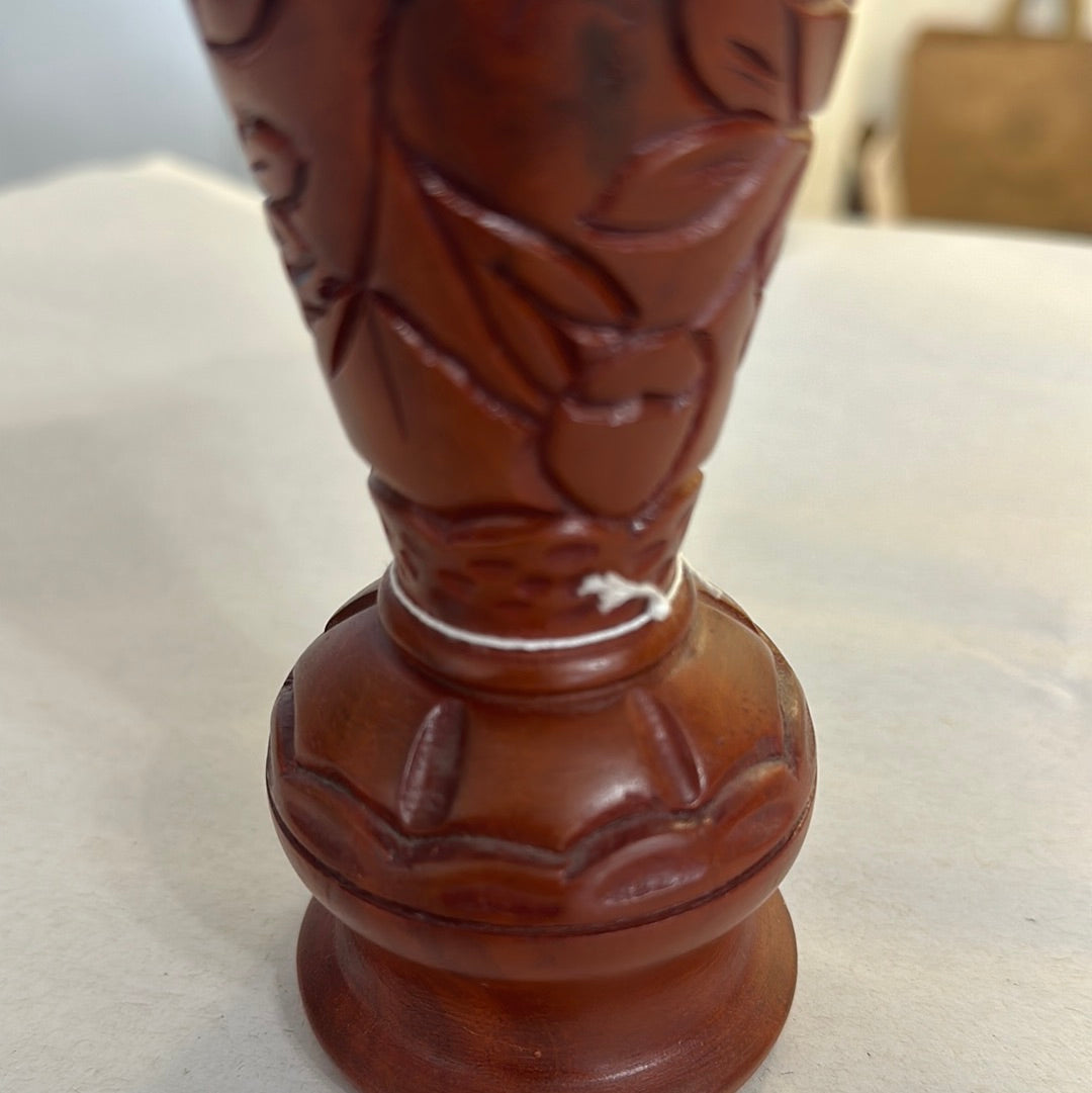 Wooden Carved Vase
