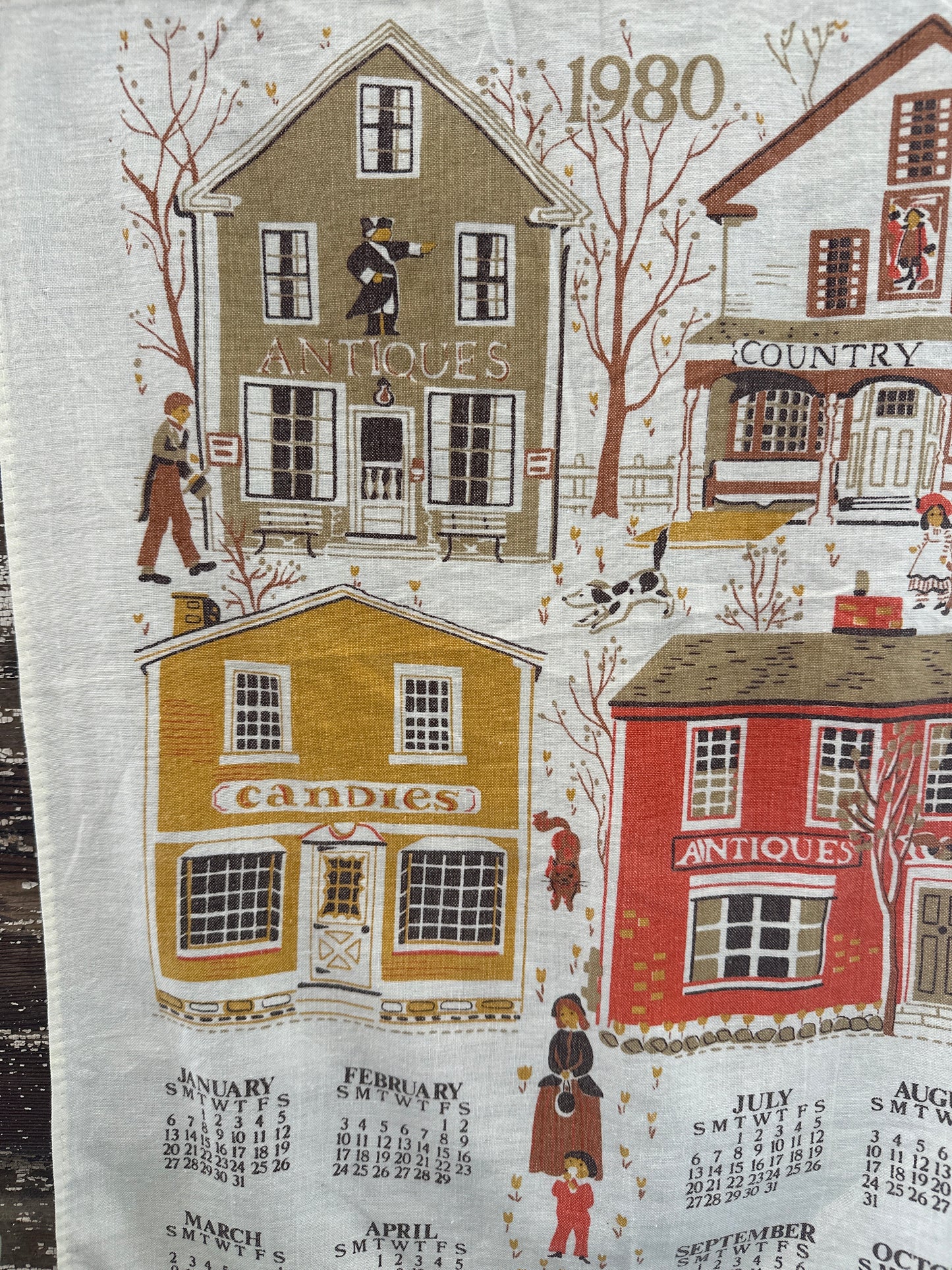 1980 Cloth hanging Calendar