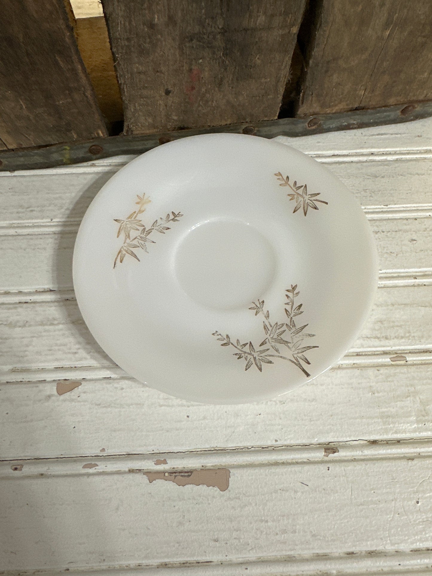 Federal Milk glass saucer