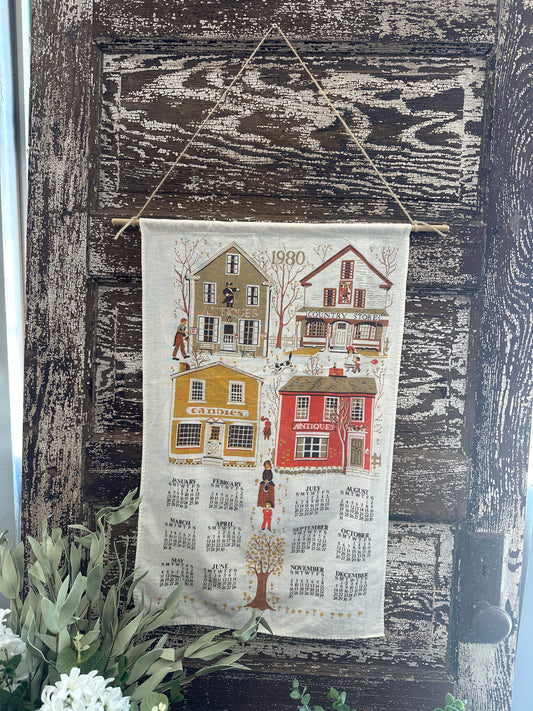 1980 Cloth hanging Calendar