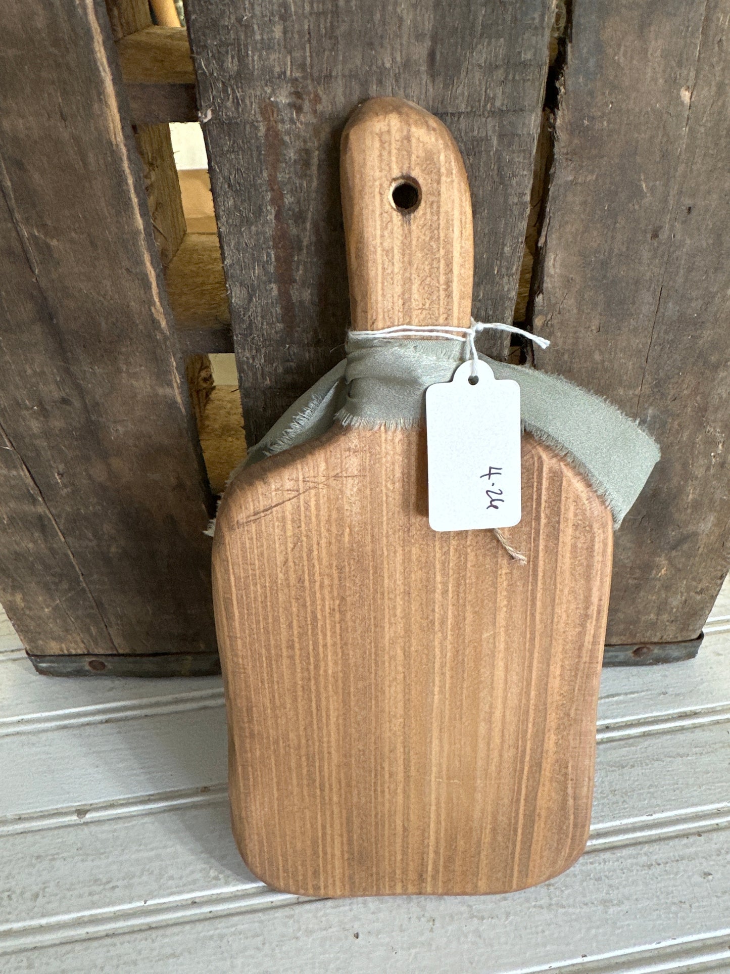 Handmade board with vintage butter knife