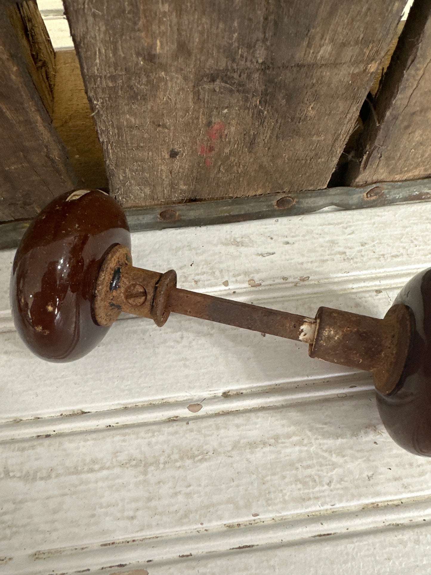 Brown Porcelain Door knobs