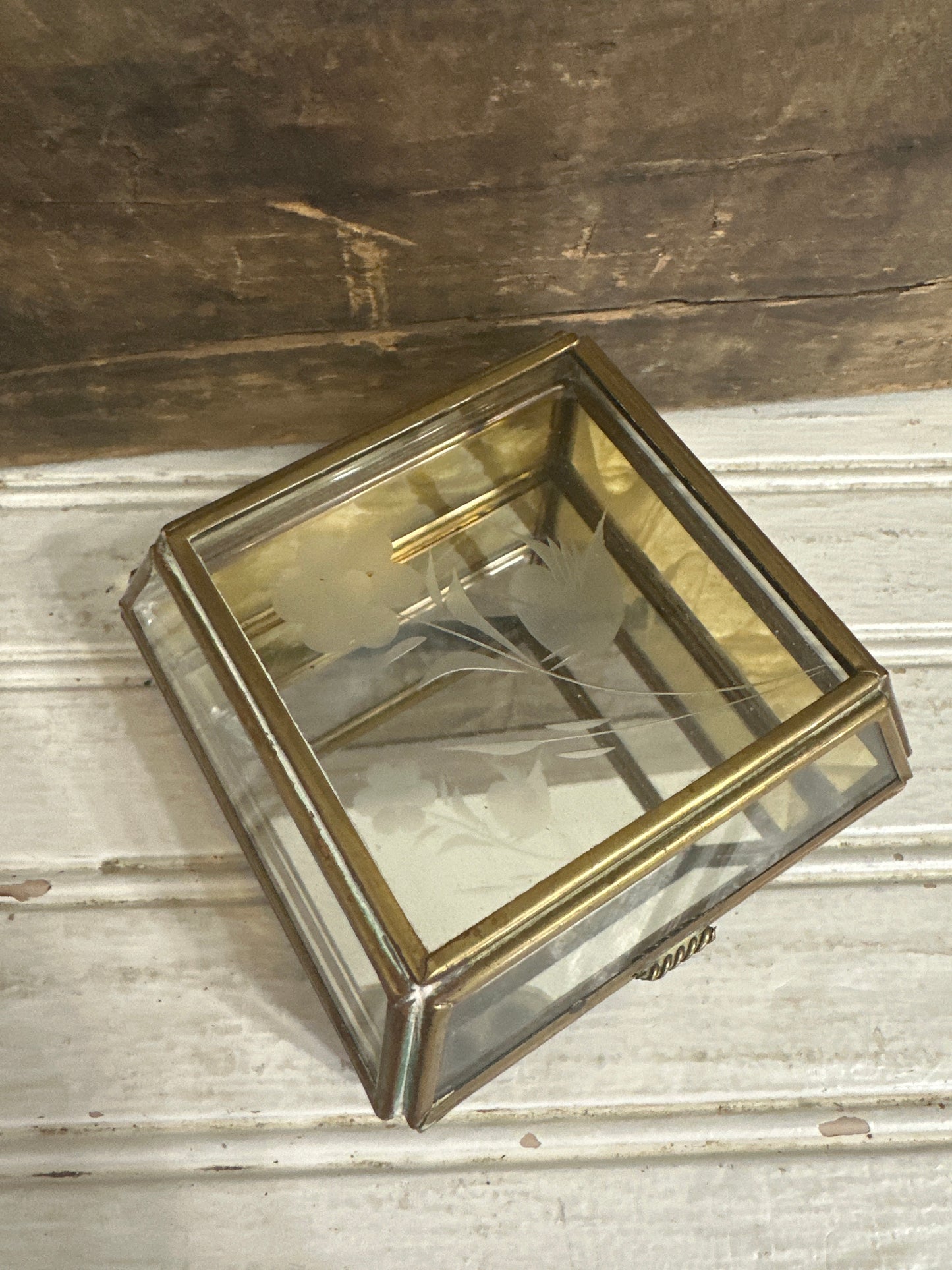 Brass & Glass trinket box