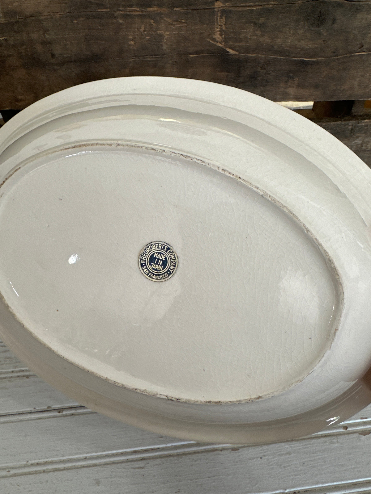 Fred Roberts Co. oval serving bowl