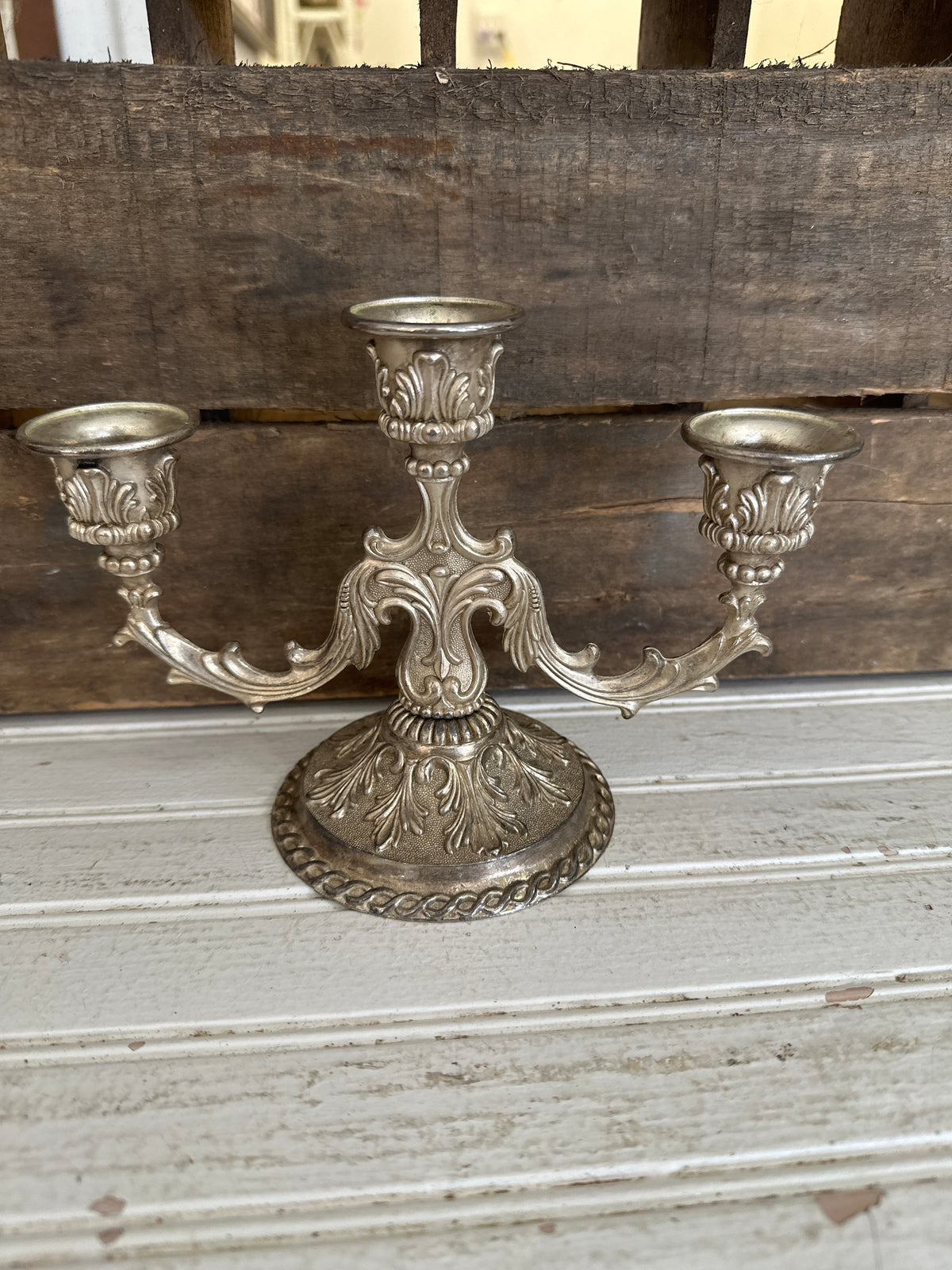 Silver plated candelabra