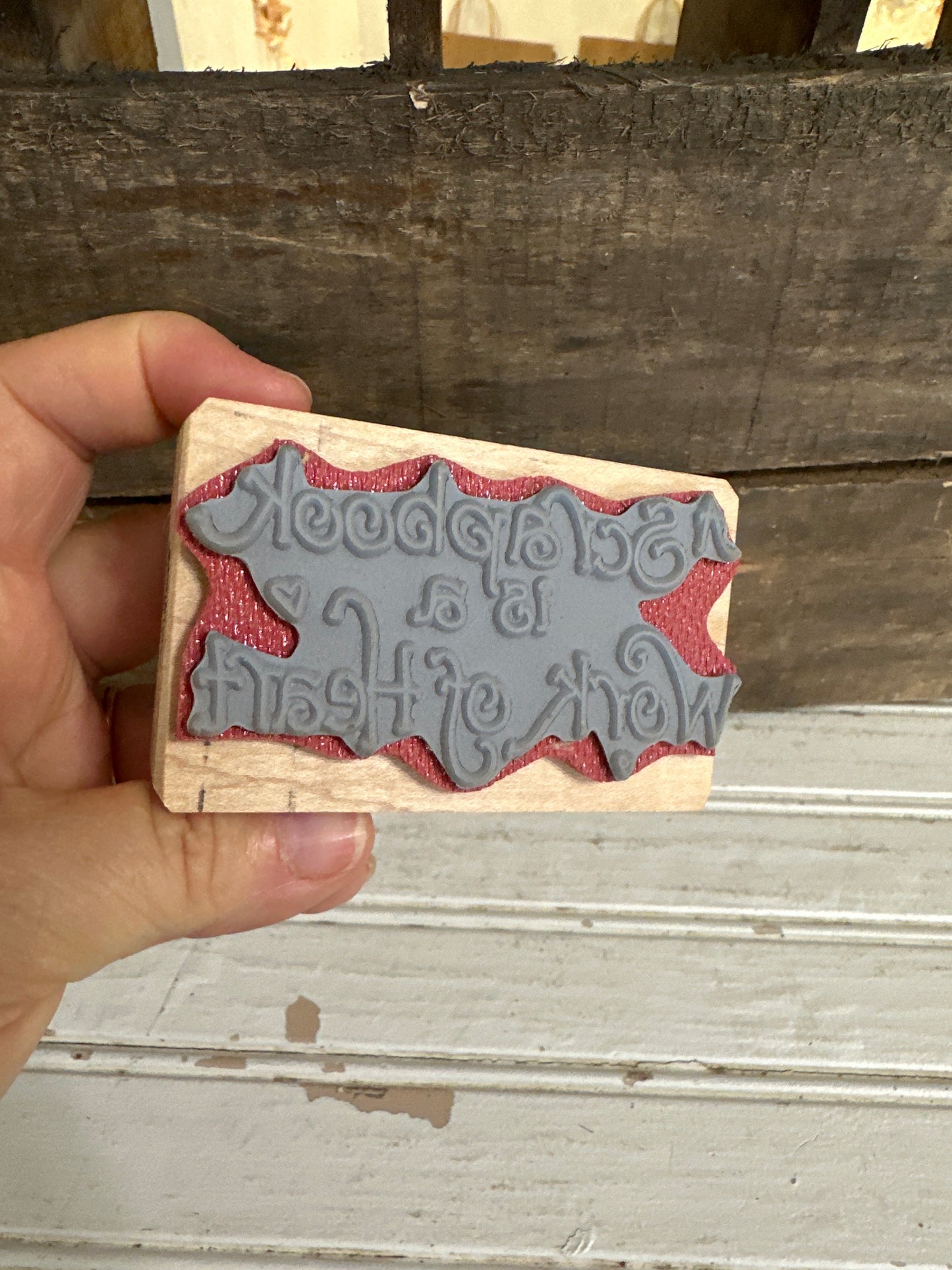 Raindrops on Roses wood rubber stamp