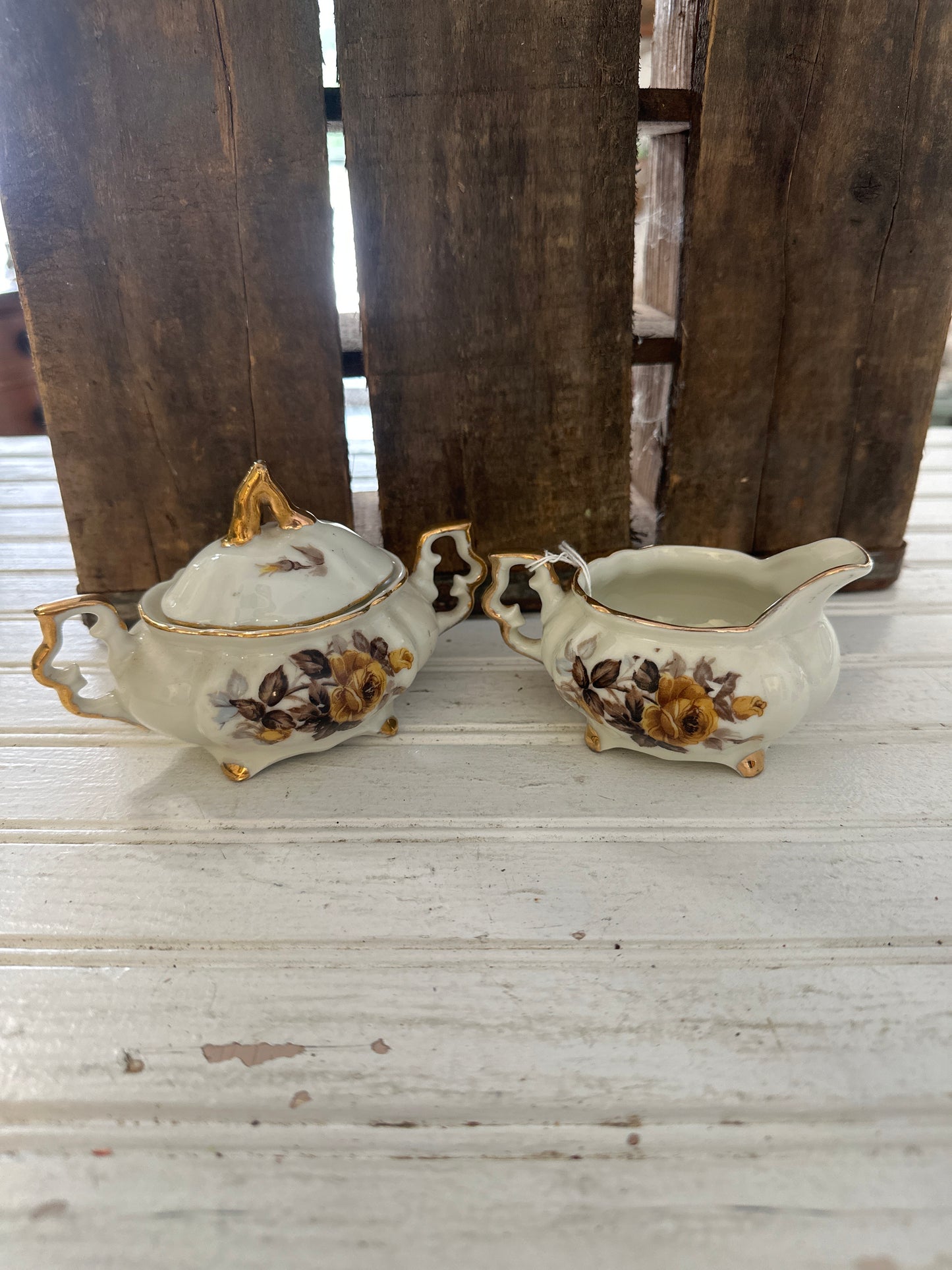 Royal Sealy cream & sugar set