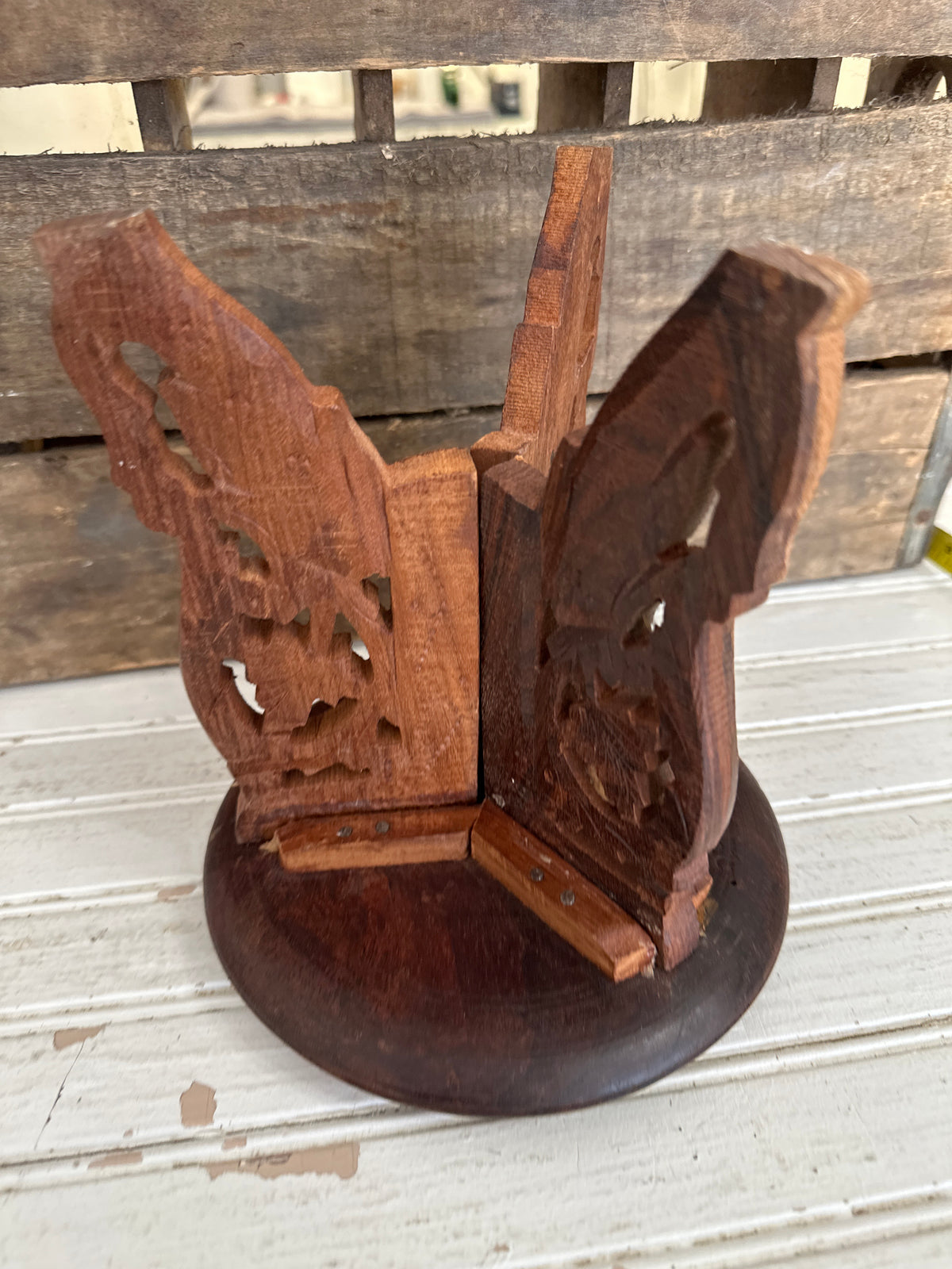 Vintage Asian Wooden plant stand