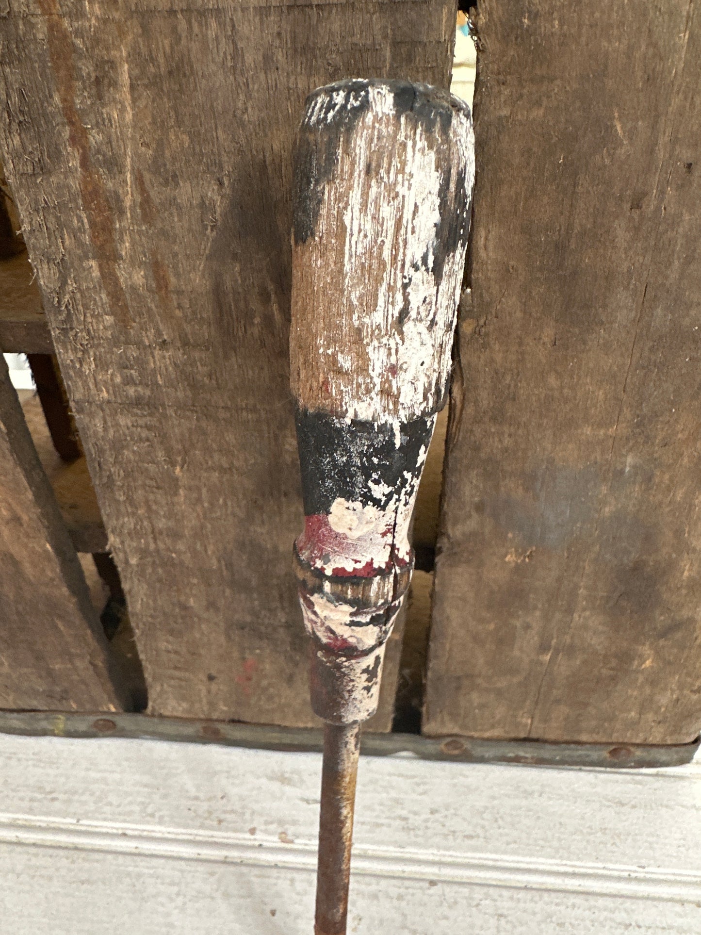 Wooden handle screwdriver