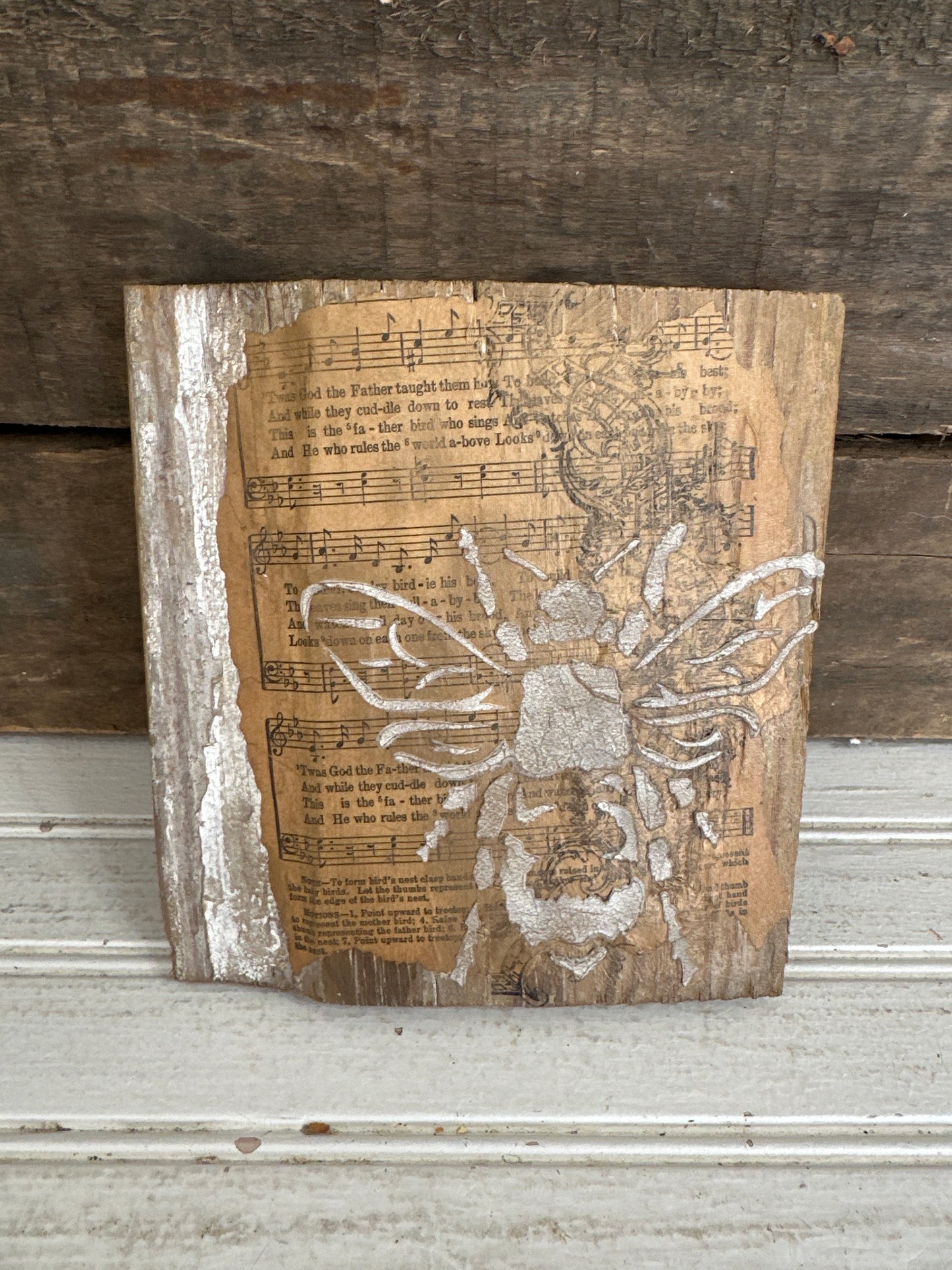 Handmade Salvaged wood collage art