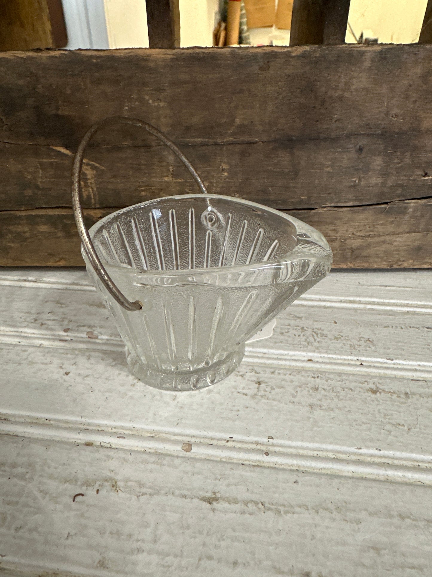 Glass Coal Scuttle ashtray