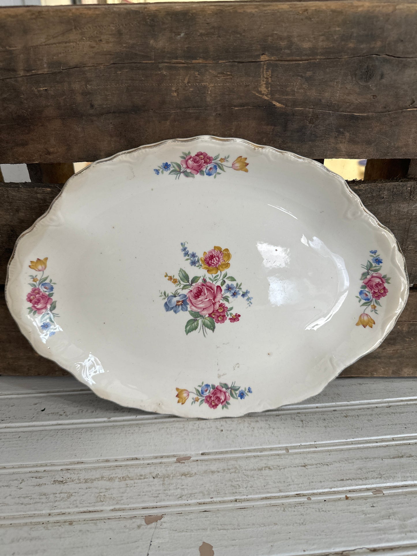 Platter- floral design- local pickup only