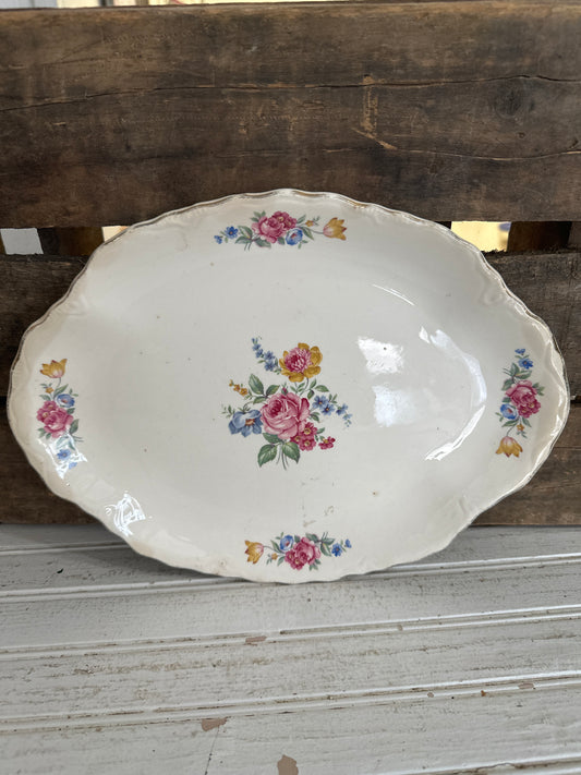 Platter- floral design- local pickup only