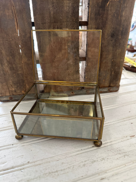 Brass & Glass keepsake box