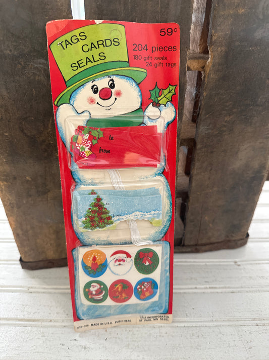 Tags, cards, seals Christmas set