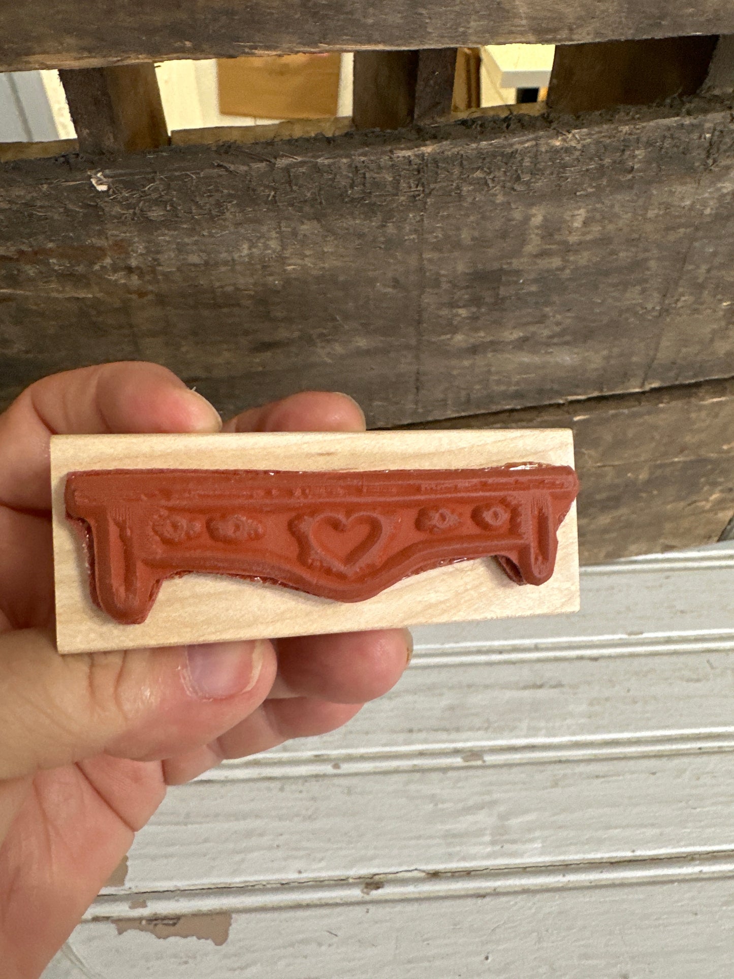A Country Welcome wooden rubber stamp