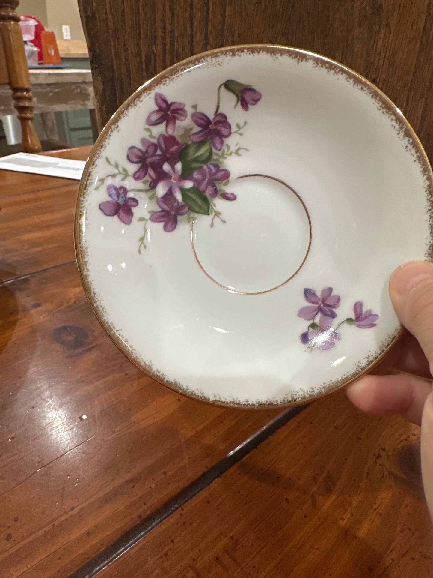 Royal Winchester Violet pattern saucer