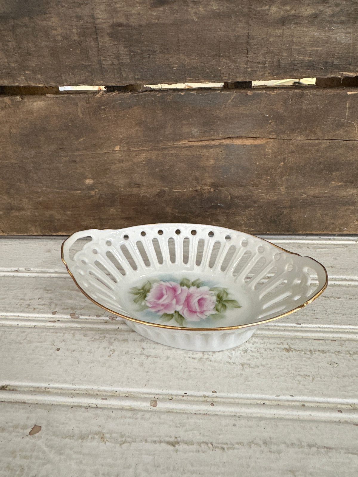 H.Kline Reticulated nut dish