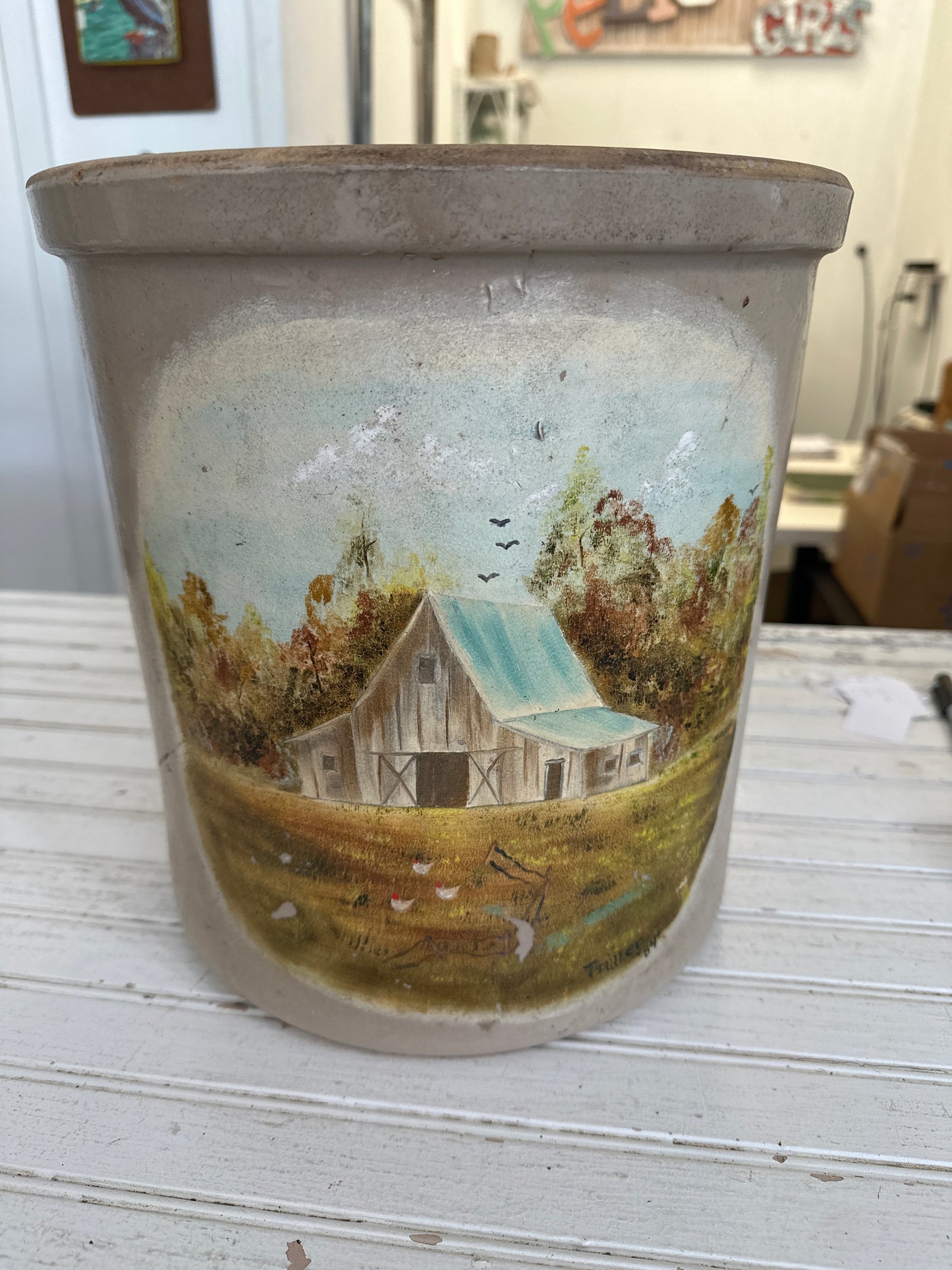Marshall pottery 3 gal crock- local pickup only